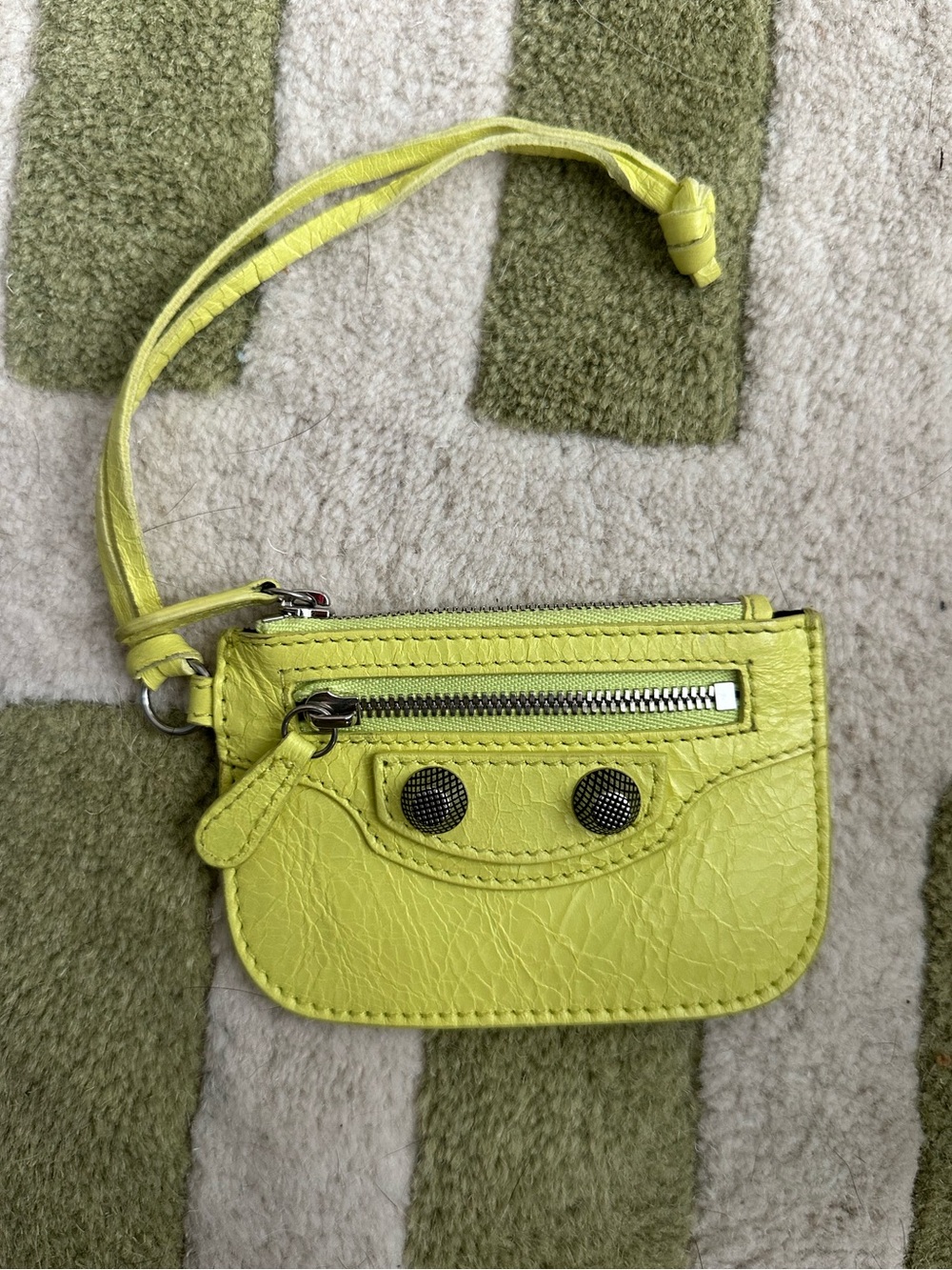 Balenciaga City Bag Charm Card Holder Wallet